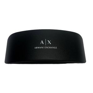 A|X Armani Exchange Large Hardshell Eyeglass Sunglasses Case Black Lined